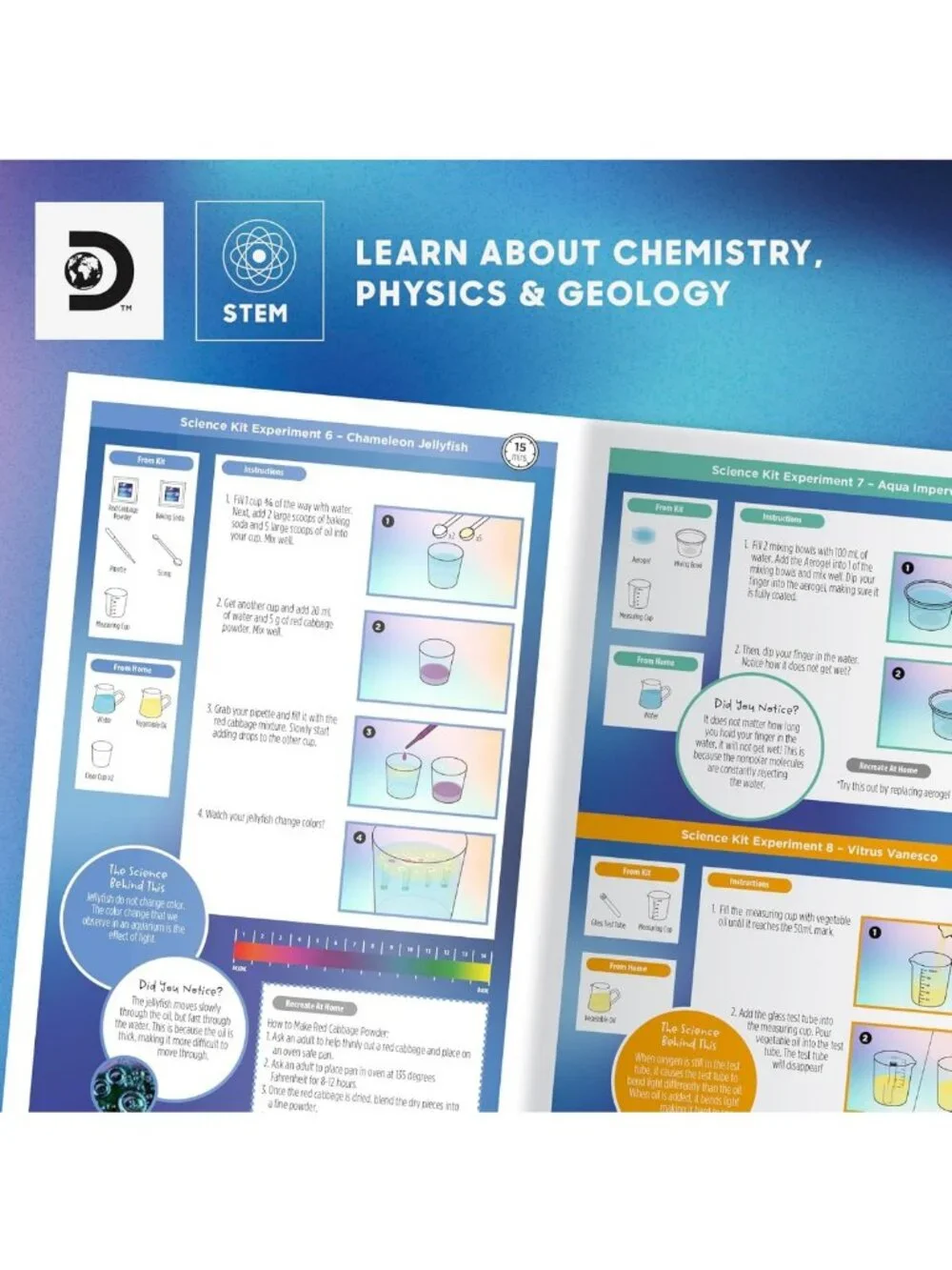 STEM Science Lab Kit for Kids - 72 Experiments, Crystals, Slime & Light Tricks